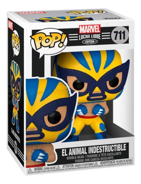 Kit  7 Figuras Funko Pop Marvel Lucha Libre Chimichanga , Aracno, Invicto, Estrella Cósmica, Furioso, Venoide, Animal