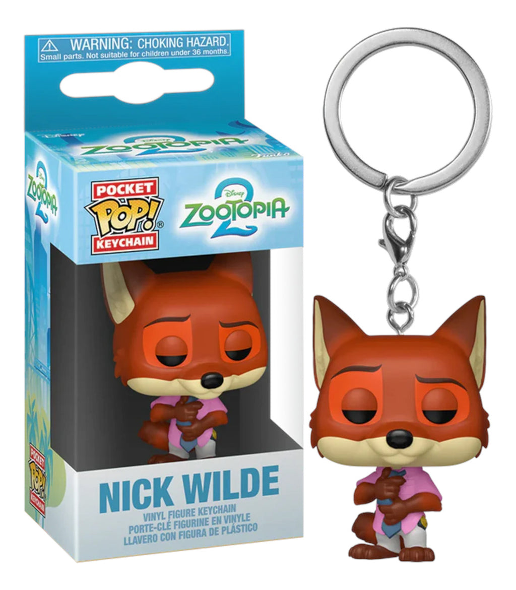 Funko Pop! Keychain: Zootopia 2 - Nick Wilde Marrón