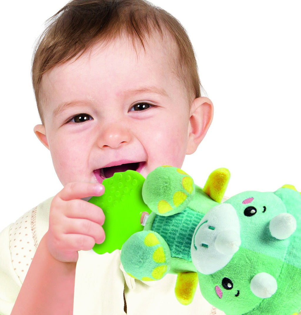 Sonaja Suave Dinosaurio Sensorial Denticion Baby Clementoni