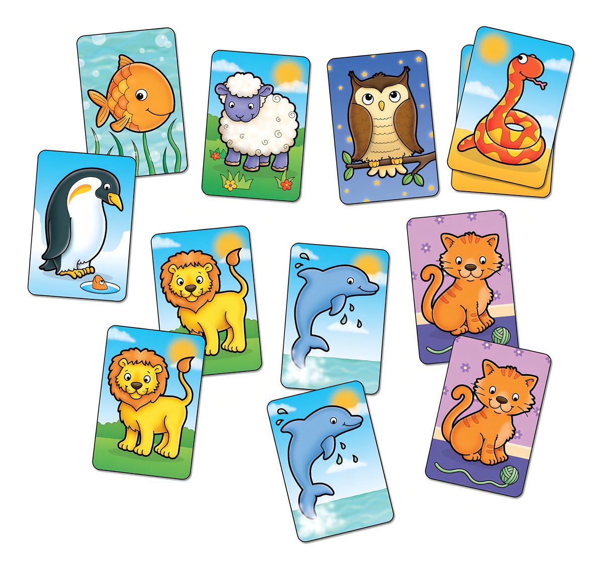 Juego De Mesa Mini Game Animal Match Orchard Toys 32 Cartas Animales