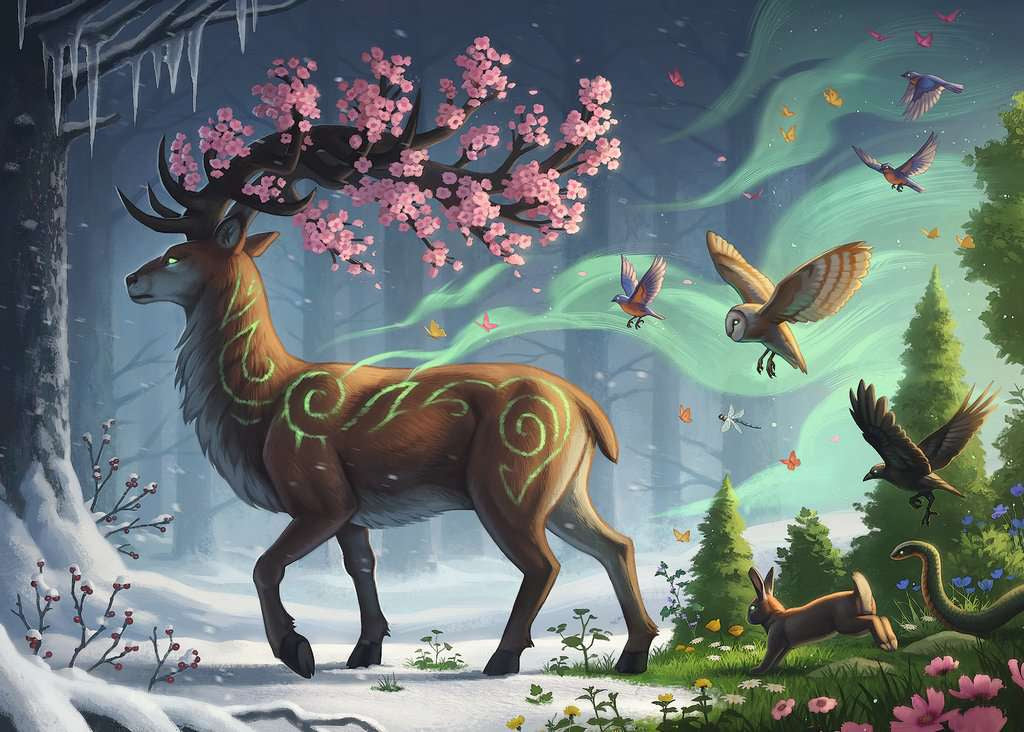 Rompecabezas Ciervo De Primavera 1000 Piezas | Ravensburger | Puzzle Premium Con Ilustración Colorida De Fauna Y Flores | Corte Preciso Y Acabado Antirreflejante | Temática Fantasía