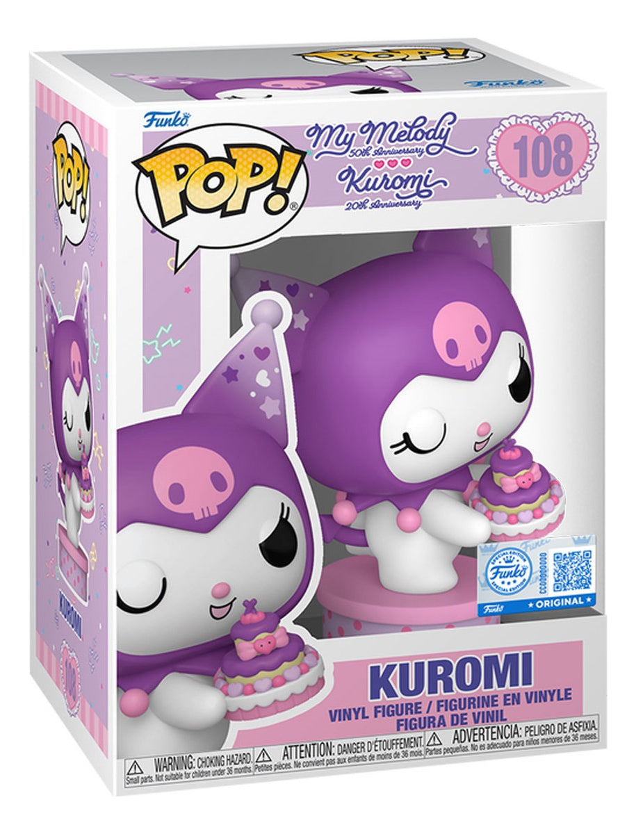 Figura 108 Kuromi Con Pastel 20 Aniversario Hello Kitty Funko Pop!