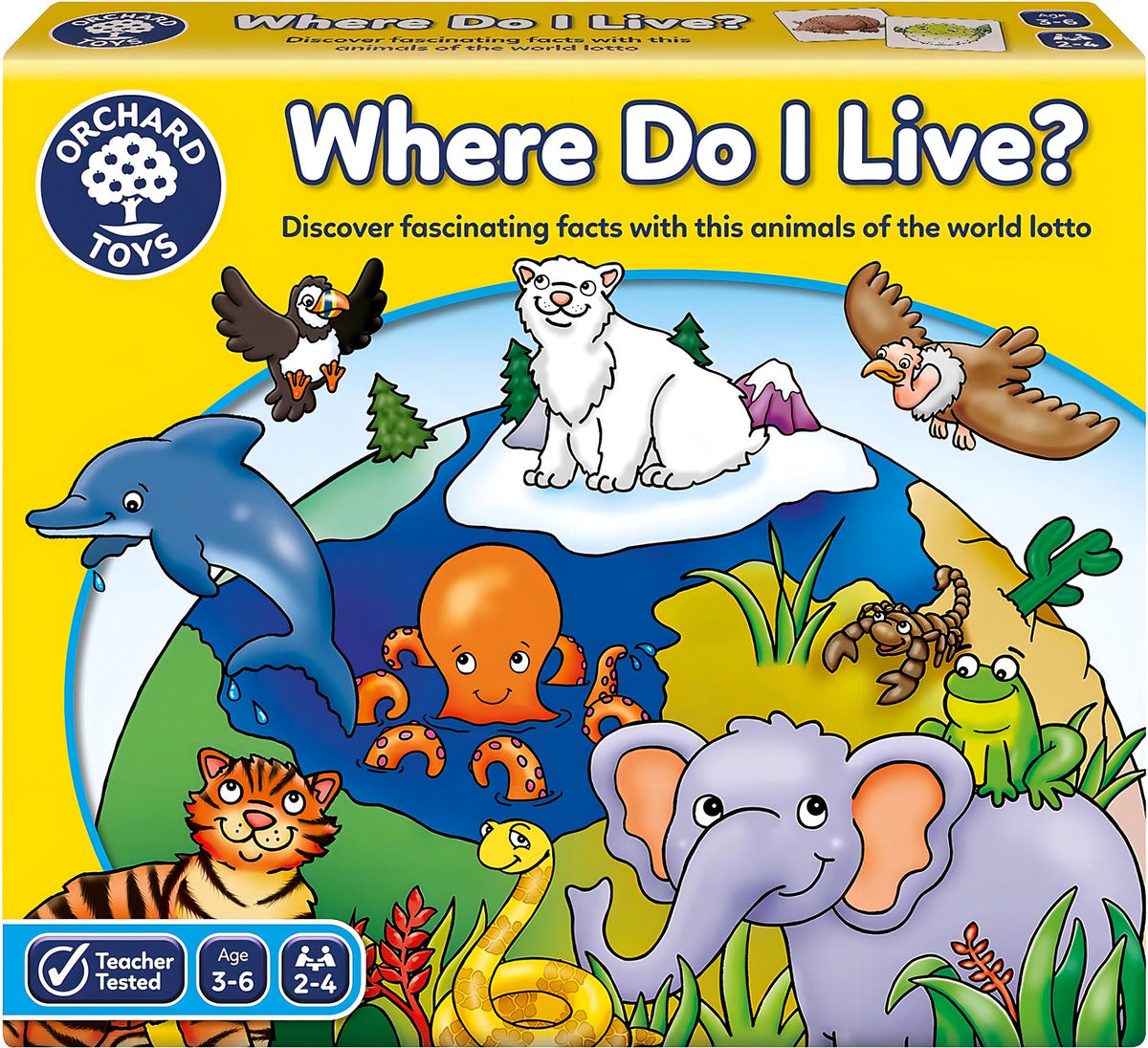 Juego Memoria Donde Vivo? Where Do I Live? Orchard Toys