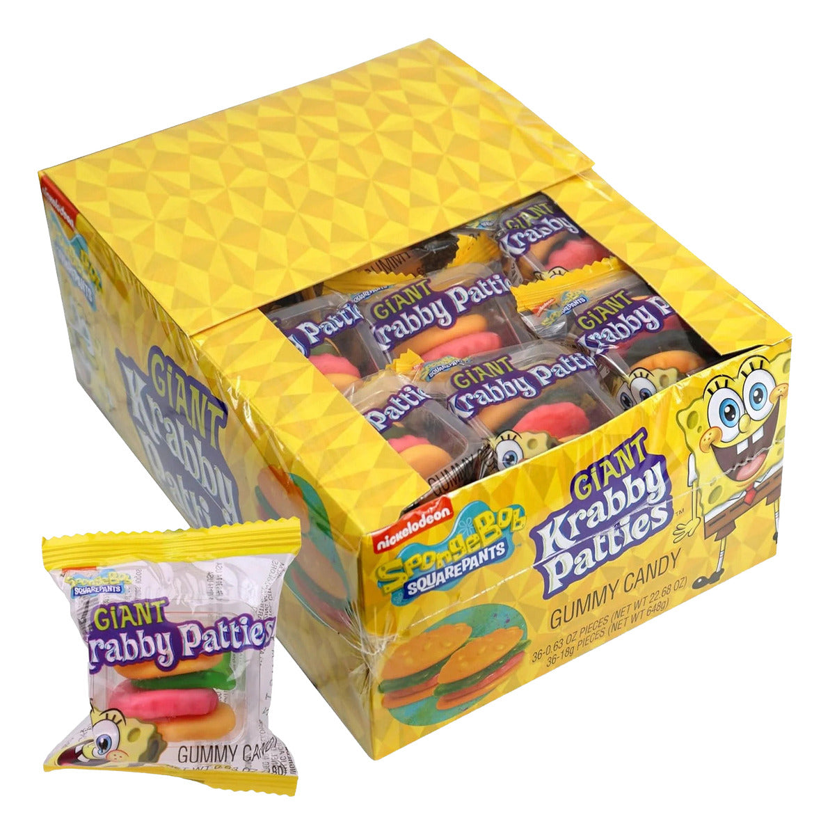 Dulce Spongebob Krabby Patties Gomitas Hamburguesa 36 Piezas