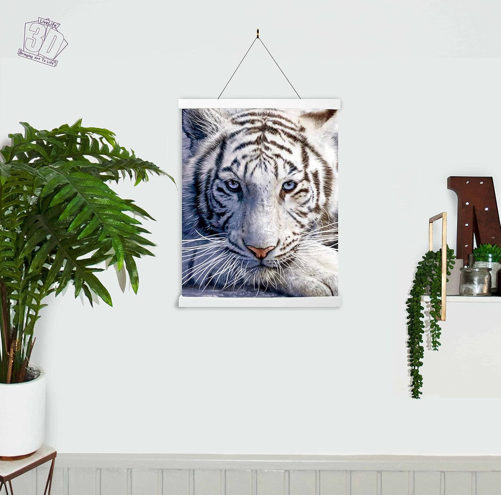 Deluxebase Póster 3d Livelife White Tiger Repose