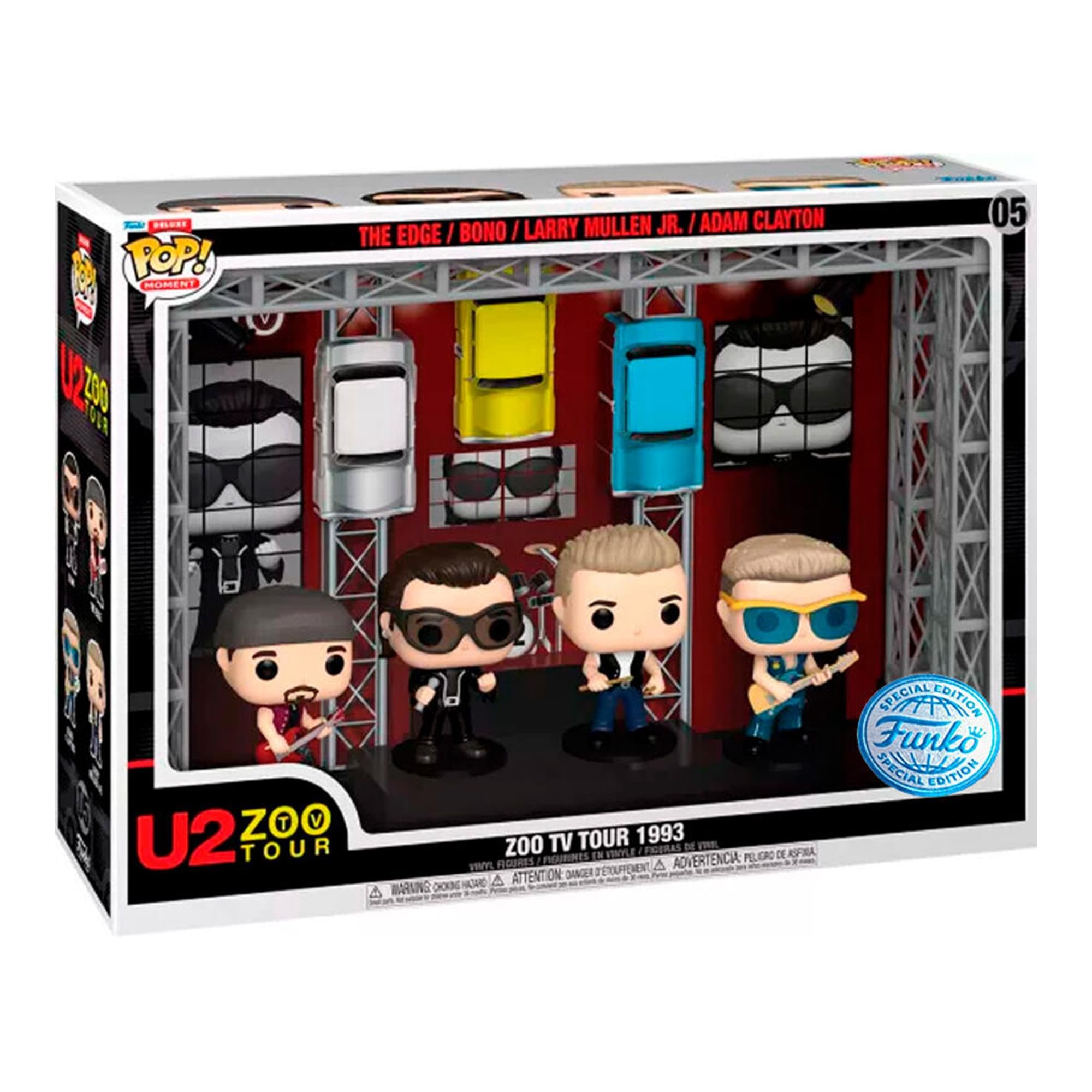 Funko Pop Moment Deluxe: U2 s Zoo TV Tour (1993) Cifras de Vinilo (edición Limitada Exclusiva 2022)