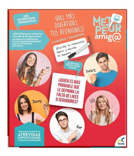 Juego De Mesa Mejor Peor Amigo 200 Preguntas Novelty