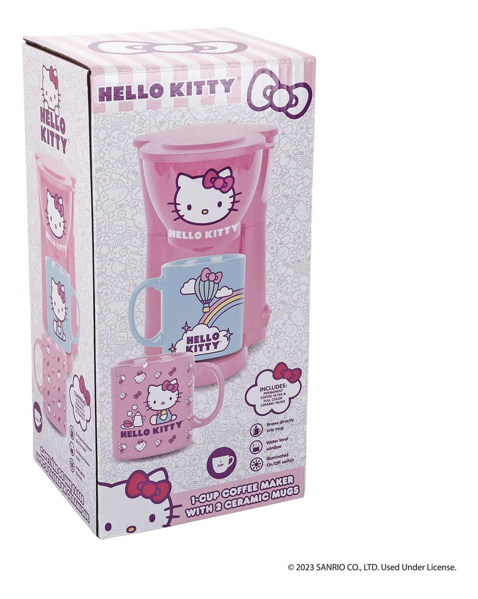 Cafetera Hello Kitty Con 2 Tazas Uncanny Brands