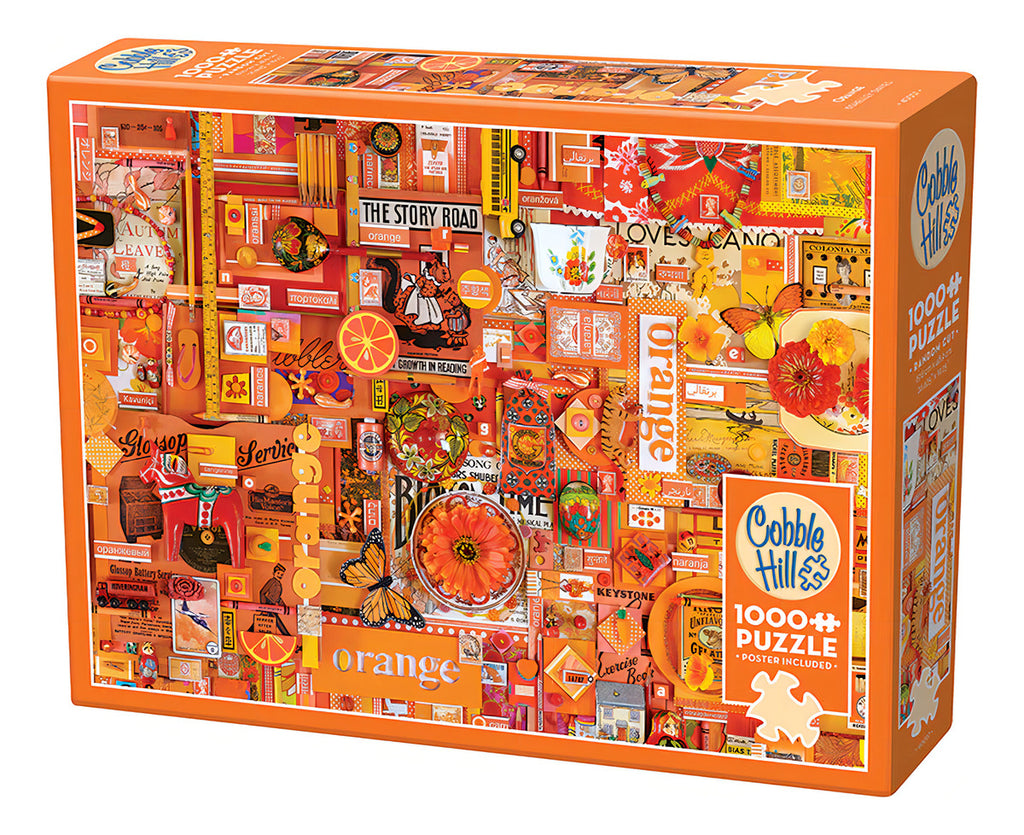 Rompecabezas Naranja De Todo Cobble Hill 1000pz Reto Rainbow
