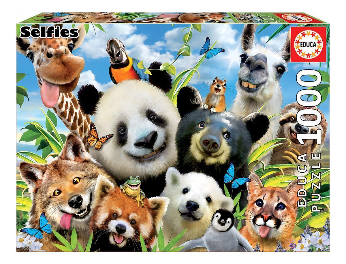 Rompecabezas 1000 Piezas Educa Borras Llama Drama Selfie Animales