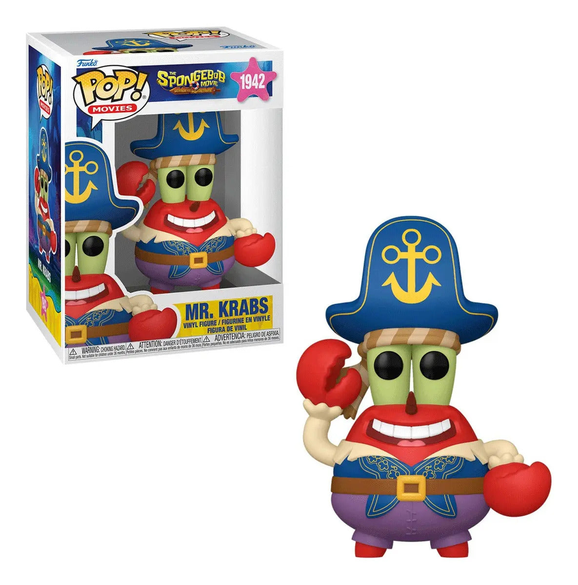 Funko Pop! Movies: Bob Esponja En busca de los pantalones cuadrados - Don Cangrejo Pirata