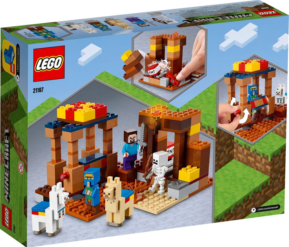 Kit De Construcción Lego Minecraft El Puesto Comercial 21167 201