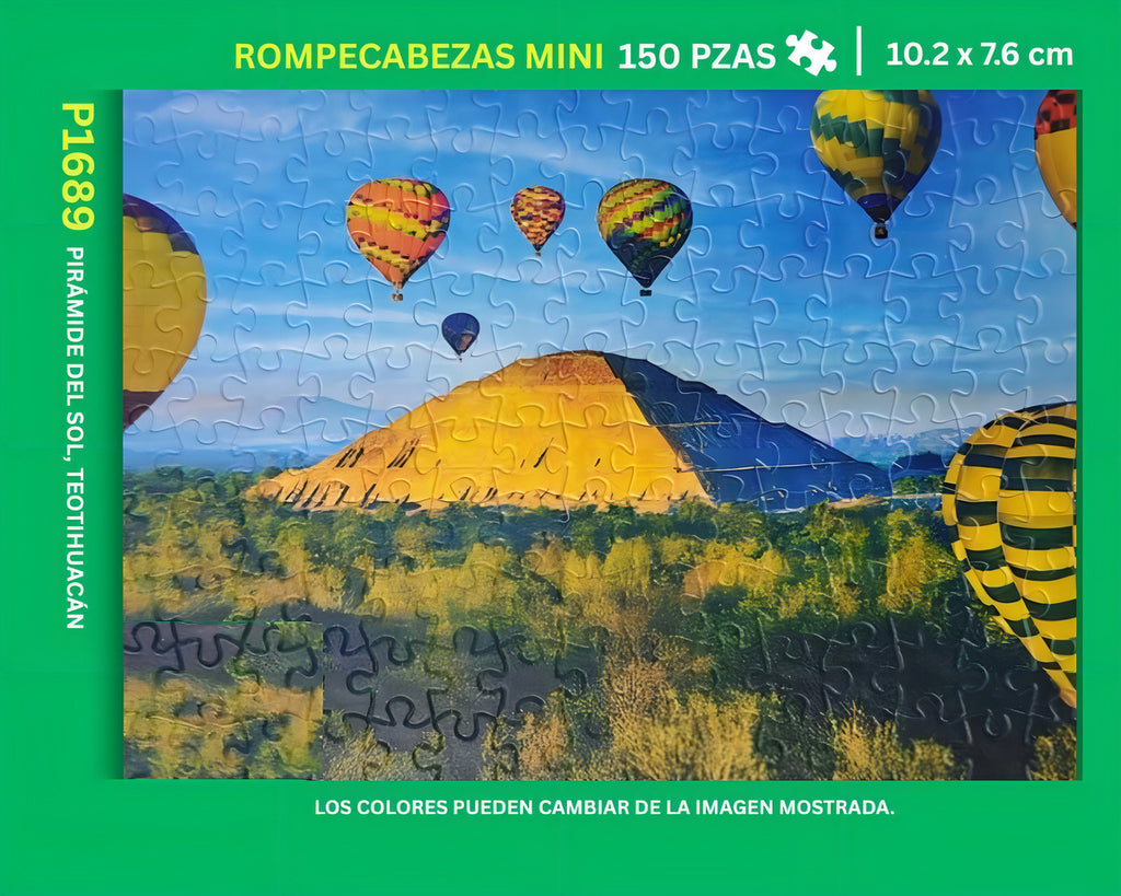 Mini Rompecabezas Plastico Pintoo Mexico Teotihuacan 150 Pz Piramide Del Sol Piecerelax