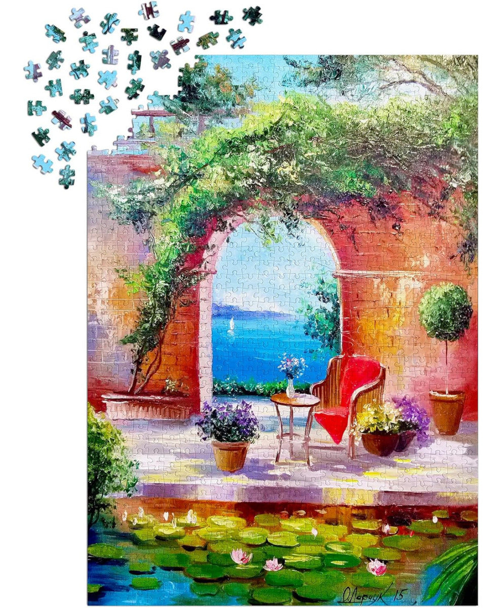 Rompecabeza Vista Al Mar A Través Del Arco 1000 Enjoy Puzzle