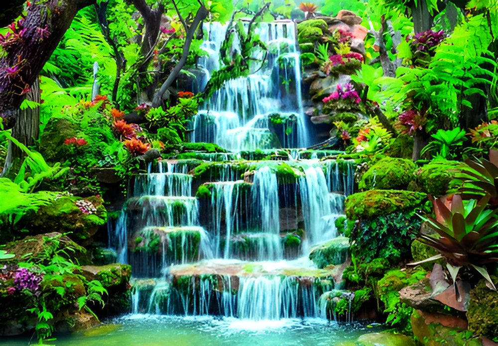 Rompecabezas Cascada Relaja Peace Puzzle Zen 500 Clementoni