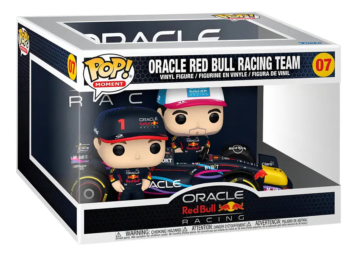 Kit Funko Pop! Moment F1 Oracle Red Bull Racing Team Sergio Pérez Y Max Verstappen