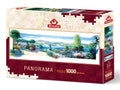 Art Puzzle Panorama Terraza con Jardín, Rompecabezas de 1000 Piezas, 96 x 34 cm