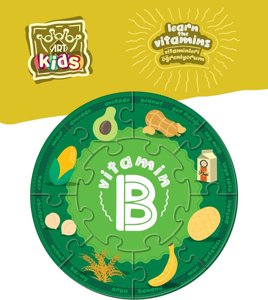 Art Kids Juego Educativo Preescolar Aprenda Las Vitaminas