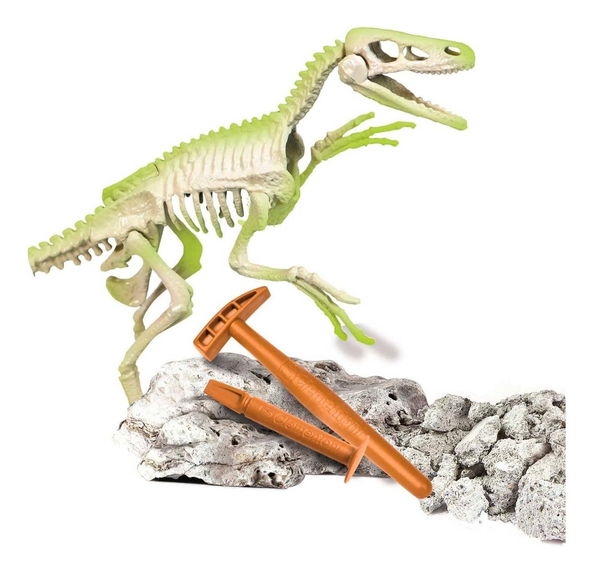 Juego De Excavación Velociraptor Fosforescente Clementoni