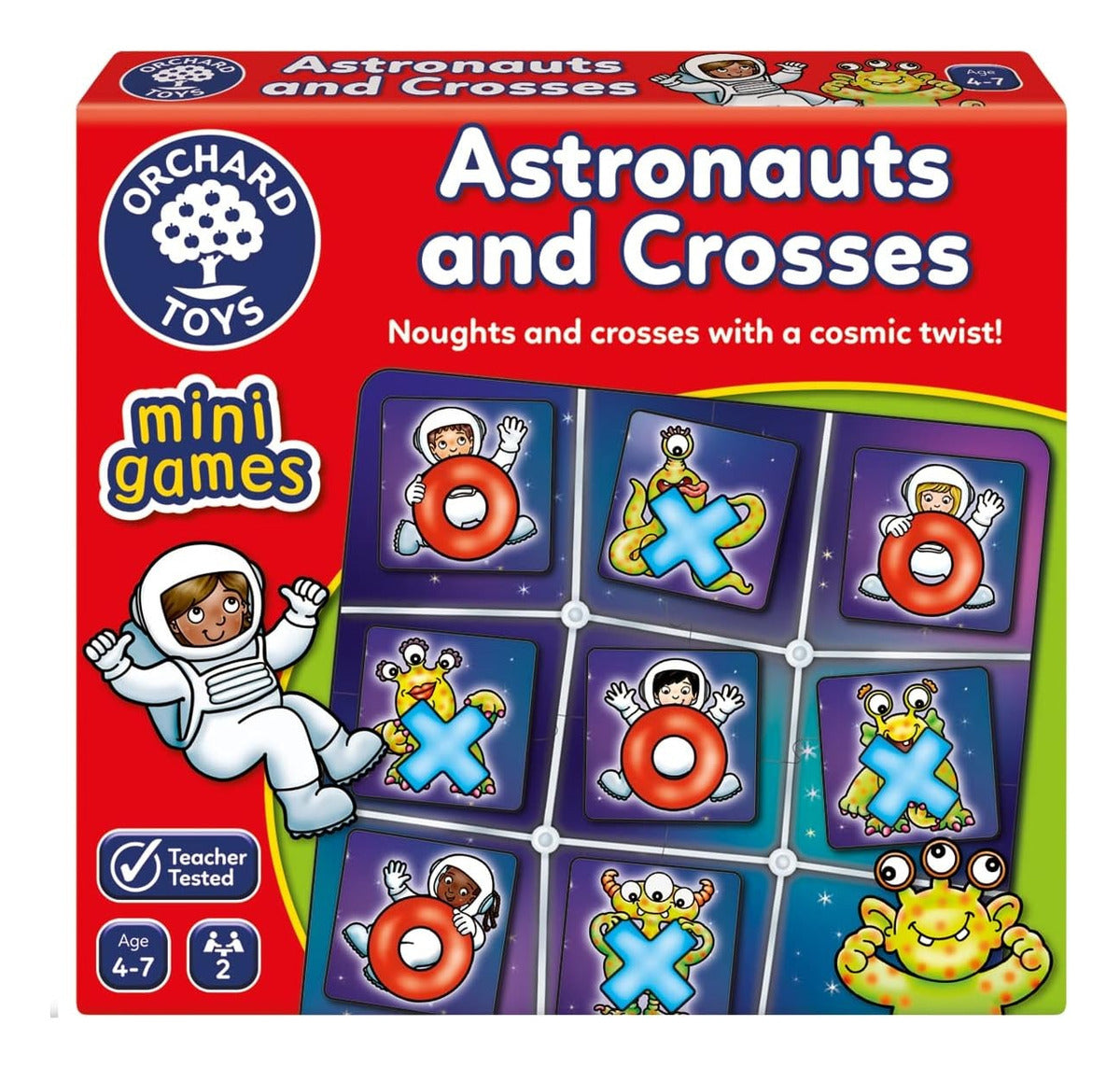 Juego Mesa Gato Mini Game Astronauts & Crosses Orchard Toys