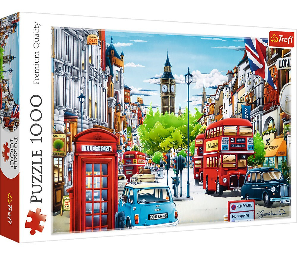 Londres Big Ben London Street Calle Rompecabezas 1000p Trefl