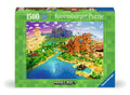 Ravensburger | World of Minecraft | Rompecabezas de 1500 Piezas | Biomas Minecraft Modo Creativo/Supervivencia | Rompecabezas con tecnología Softclick