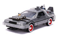 Jada Toys, Back to The Future Parte III: Máquina del Tiempo con vehículo Iluminado Escala 1:24, Unisex, Color Plateado