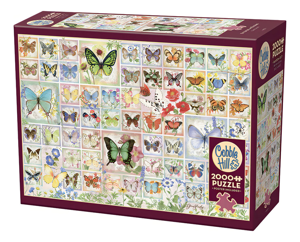 Rompecabezas 2000 Piezas Cobble Hill Mariposas Cartón 100x68cm