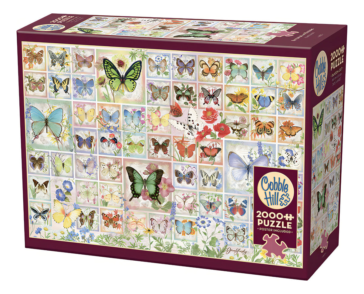 Rompecabezas 2000 Piezas Cobble Hill Mariposas Cartón 100x68cm