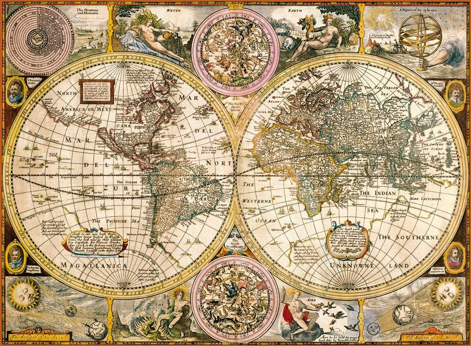 Rompecabezas Clementoni High Quality Collection Old Map 33531 De 3000 Piezas
