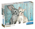 Rompecabezas Clementoni Gato Y Conejo 500 Pzs Caja Compact