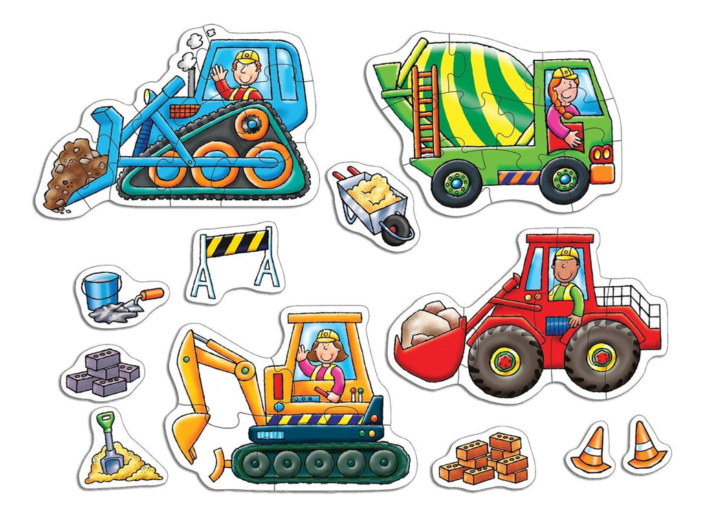 Rompecabezas Big Wheels Tractores Construcción Orchard Toys