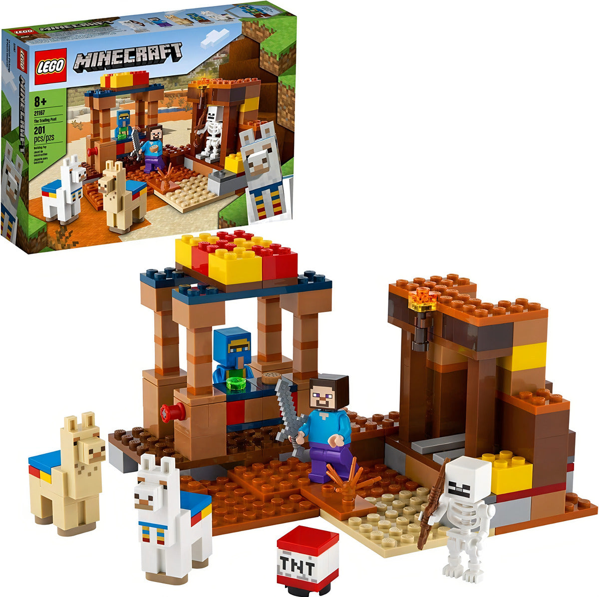 Kit De Construcción Lego Minecraft El Puesto Comercial 21167 201
