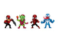 Jada Spider-Man Metalfigs - Paquete de 4 Cifras de Metal coleccionables de 2.5 Pulgadas - Spider-Man, Duende Verde, toxina, Veneno - Classic Marvel Heroes,