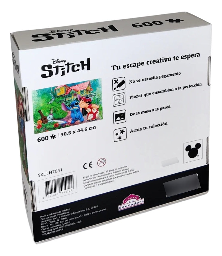 Rompecabezas Lilo Y Stitch 600 Piezas De Plástico