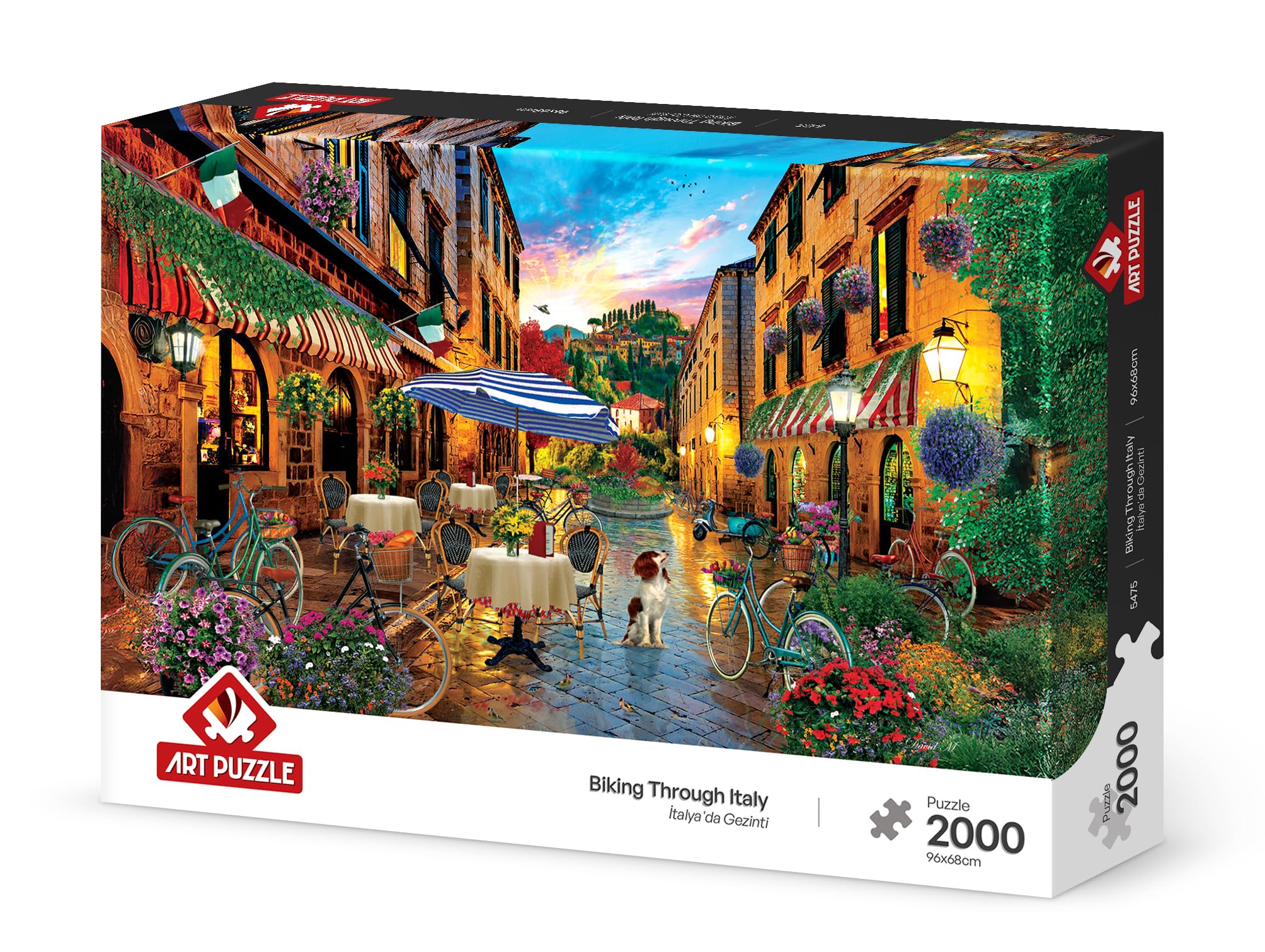 Rompecabezas  Ciclismo por Italia art puzzle 2000 piezas