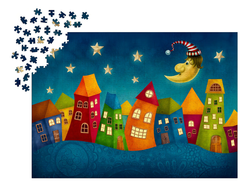 Rompecabezas 1000 Piezas Enjoy Puzzle Fantásticas Casitas Arte Adultos