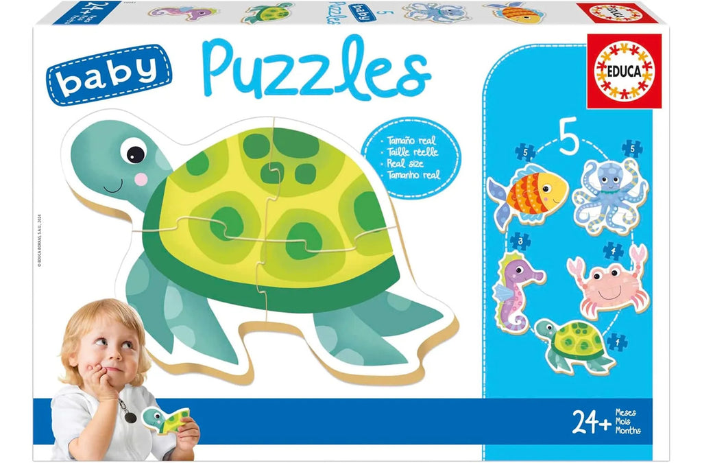 Rompecabezas Progresivo Baby Puzzle Animales Acuáticos Educa