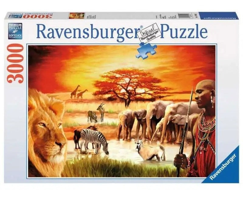 Rompecabezas Elefantes Atardecer Leon 3000 Pz Ravensburger