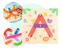 Tablero Letras, Números Y Figuras
