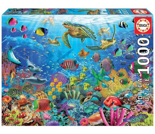Puzzle Rompecabezas 1000 Pzs Tortugas En El Paraíso Educa