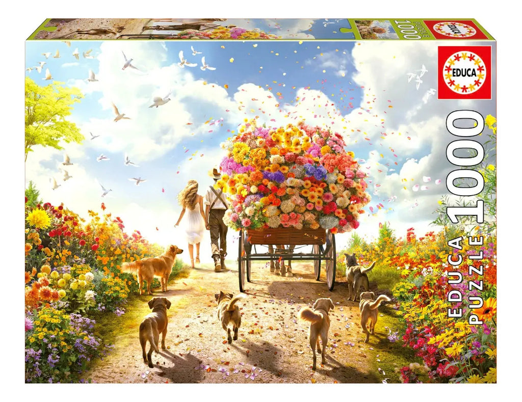 Rompecabezas Carro De Flores 1000 Piezas Educa