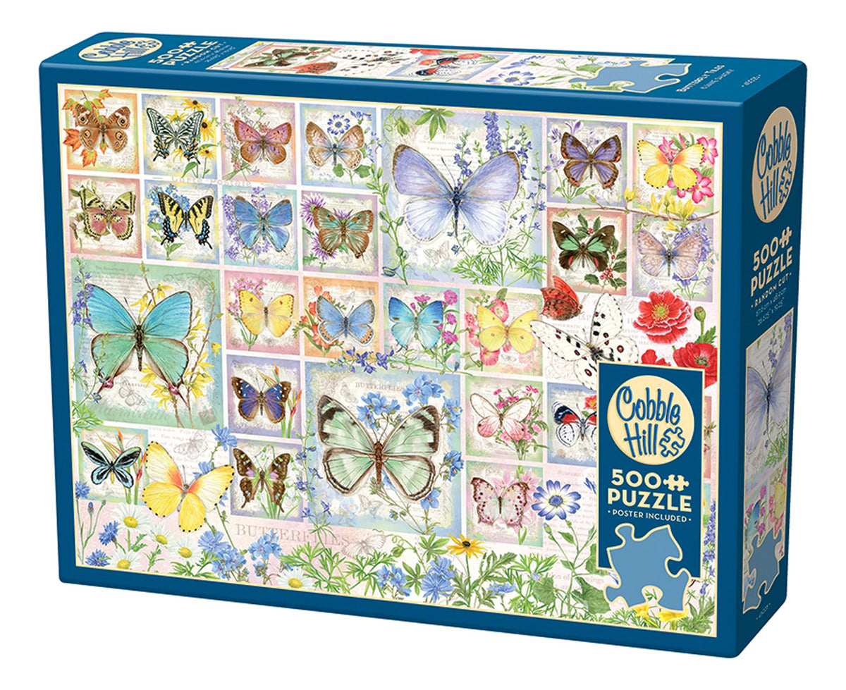 Cobble Hill Azulejos De Mariposa Rompecabezas De 500 Piezas