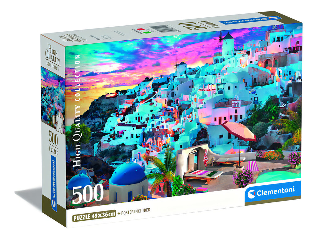Rompecabezas Vista De Grecia 500 Pz Clementoni Santorini