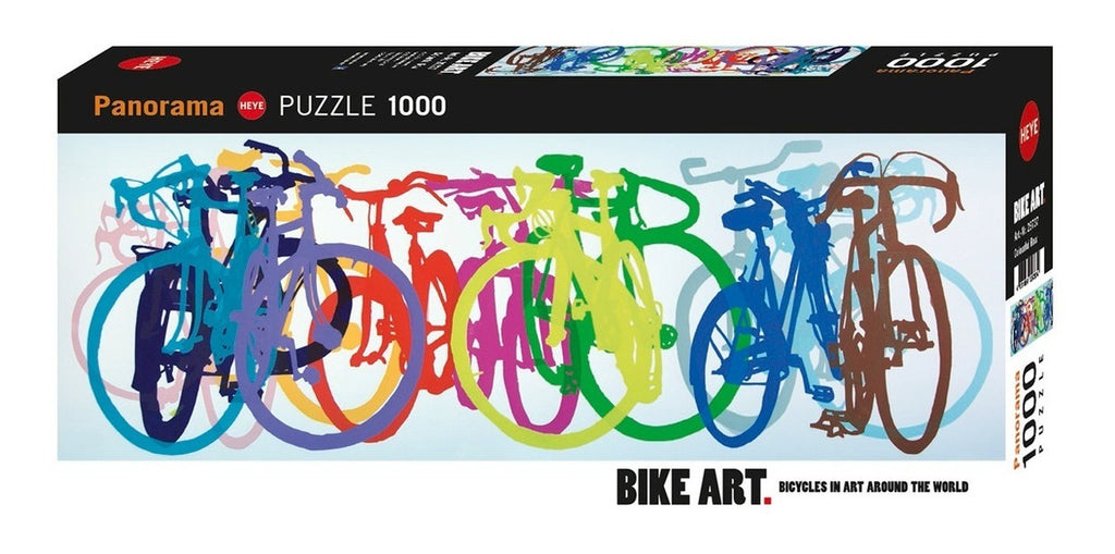 Rompecabezas Panorámico Heye Bicicleta De Colores 1000 Piezas 14+