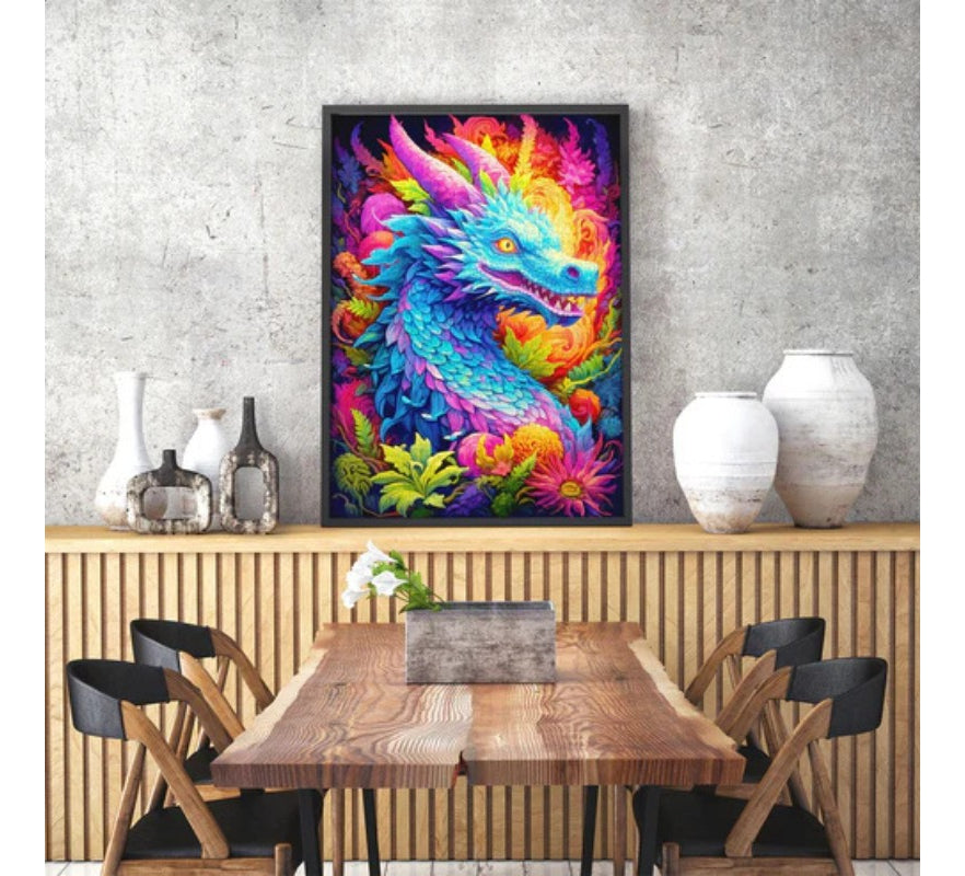 Rompecabezas 1000 Piezas Cartón Dragón Marca Enjoy Puzzle Modelo 2281
