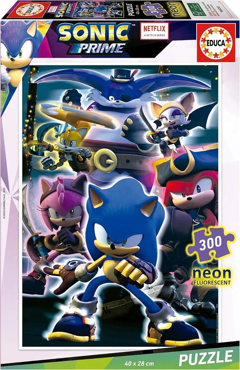 Rompecabezas Sonic Prime  Neon  300 Piezas Educa
