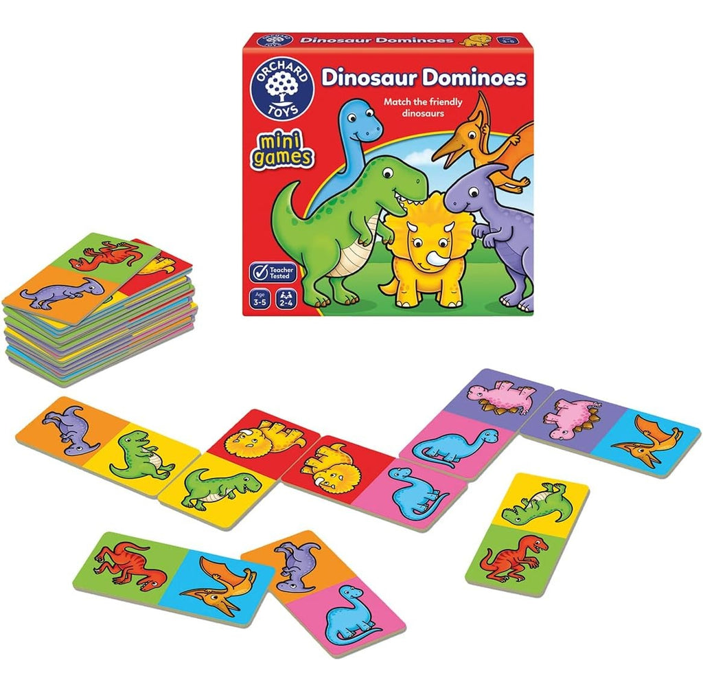 Juego De Mesa Mini Game Dinosaur Dominoes Orchard Toys