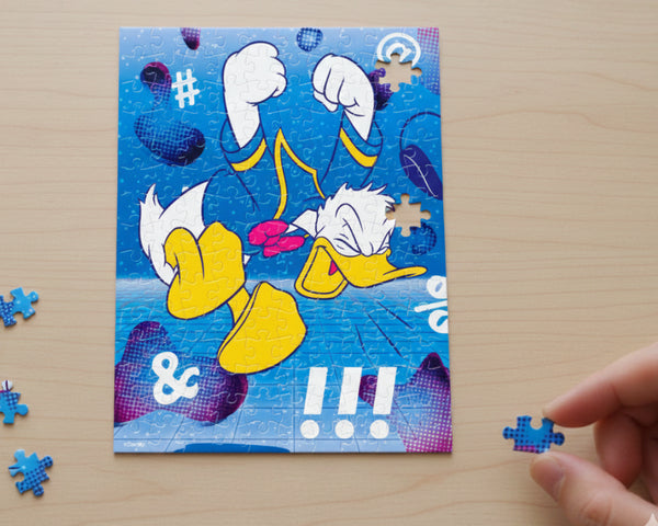 Rompecabezas Disney Pato Donald 150 Piezas Miniatura Con Caballete Plástico Resistente No Necesita Pegamento