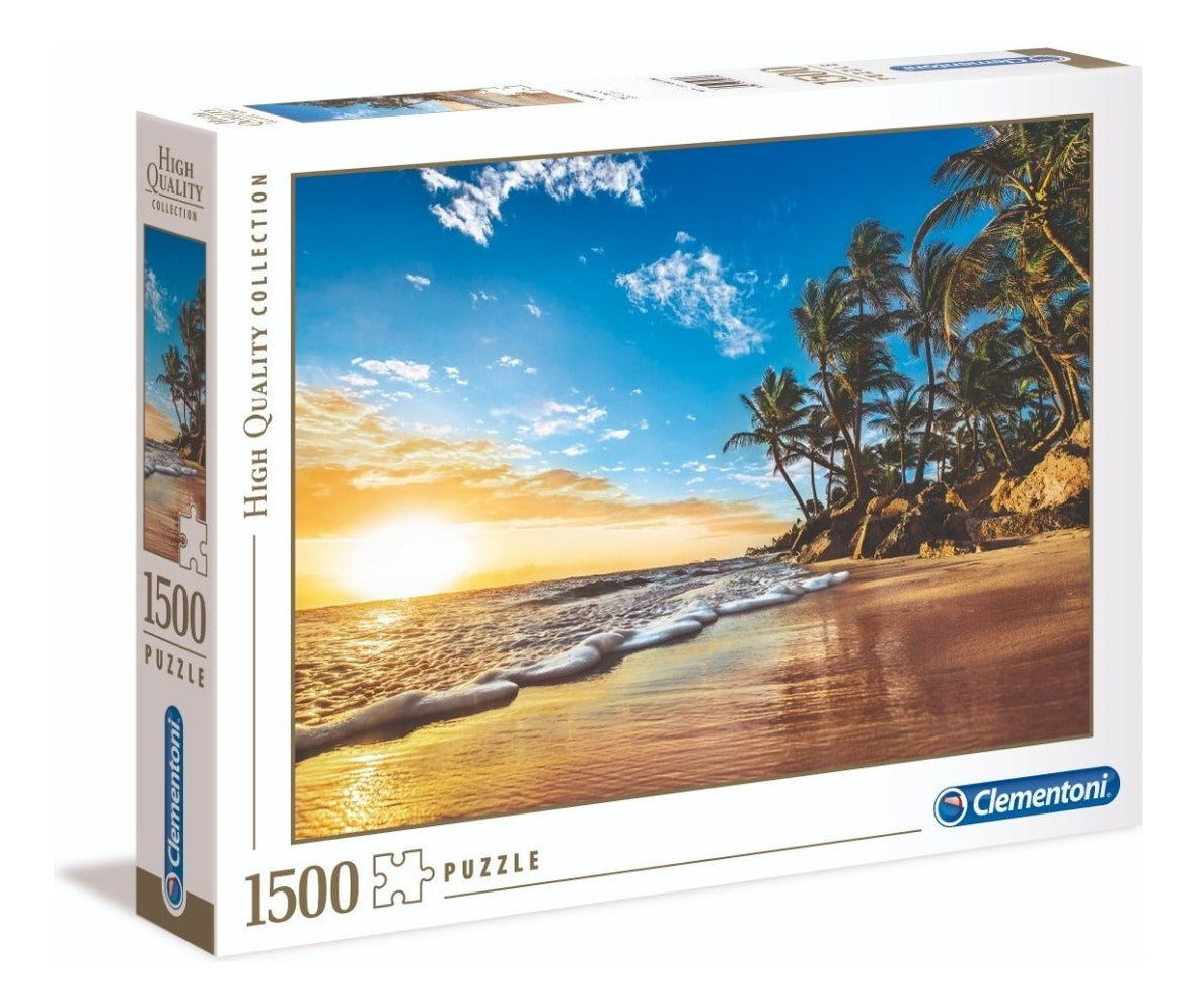 Amanecer Tropical Playa Rompecabezas 1500 Pz Clementoni